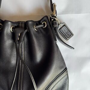 Coach Black Leather Shoulder Bag